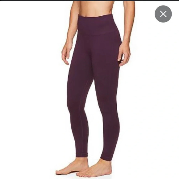 GAIAM DEEP PURPLE FULL LENGTH LEGGINGS - Picture 1 of 4